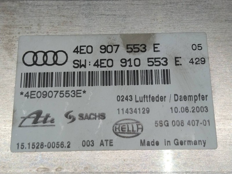 Recambio de centralita suspension para audi a8 (4e2) 4.2 quattro l referencia OEM IAM 4E0907553E 4E0910553E 