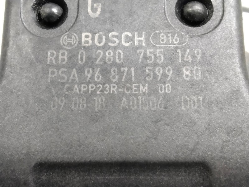 Recambio de potenciometro pedal para peugeot 206+ 1.4 hdi referencia OEM IAM 0280755149 9687159980 