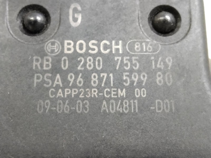 Recambio de potenciometro pedal para peugeot 206+ básico referencia OEM IAM 0280755149 9687159980 