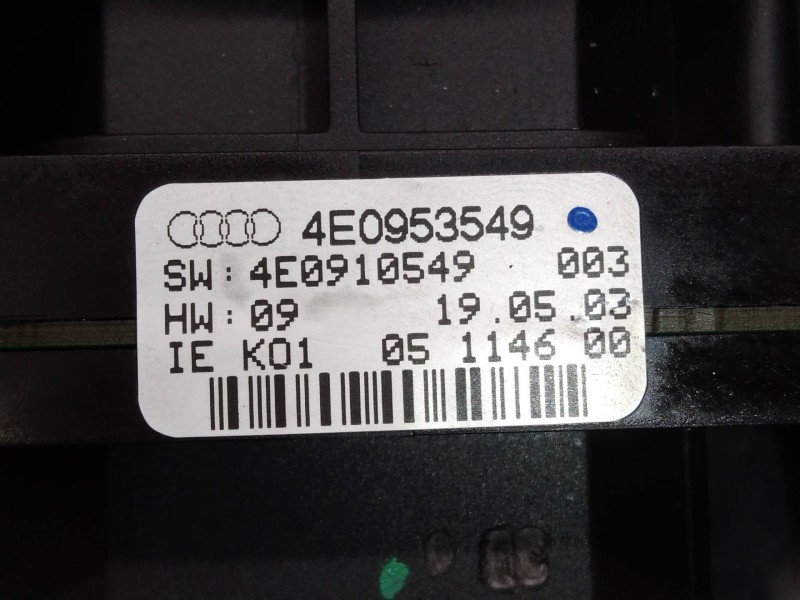Recambio de mando luces para audi a8 (4e2) 4.2 quattro l referencia OEM IAM 4E0953549 4E0910549 4E0953503B 4E0953521A