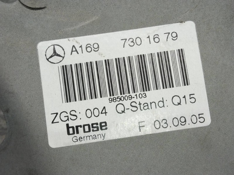 Recambio de elevalunas trasero derecho para mercedes clase b (w245) 180 cdi (245.207) referencia OEM IAM A1697301679  5P