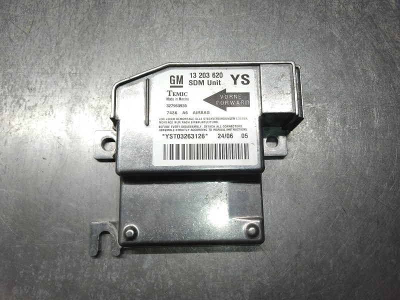 Recambio de centralita airbag para opel meriva cosmo referencia OEM IAM 327963935 13203620 