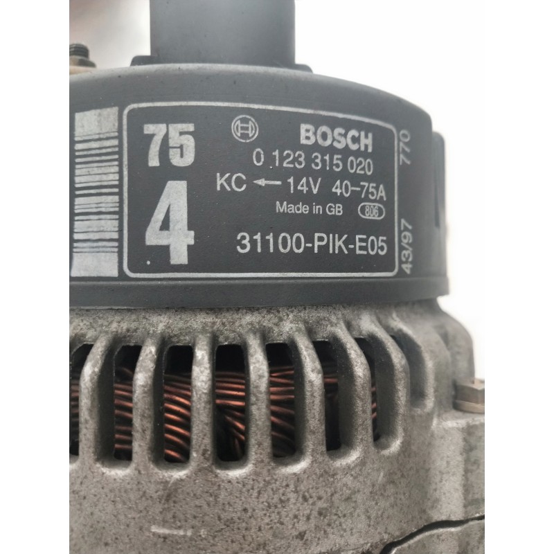 Recambio de alternador para honda civic berlina .5 (ma/mb) 1.6 sr vtec (mb1) referencia OEM IAM 0123315020 BOSCH 