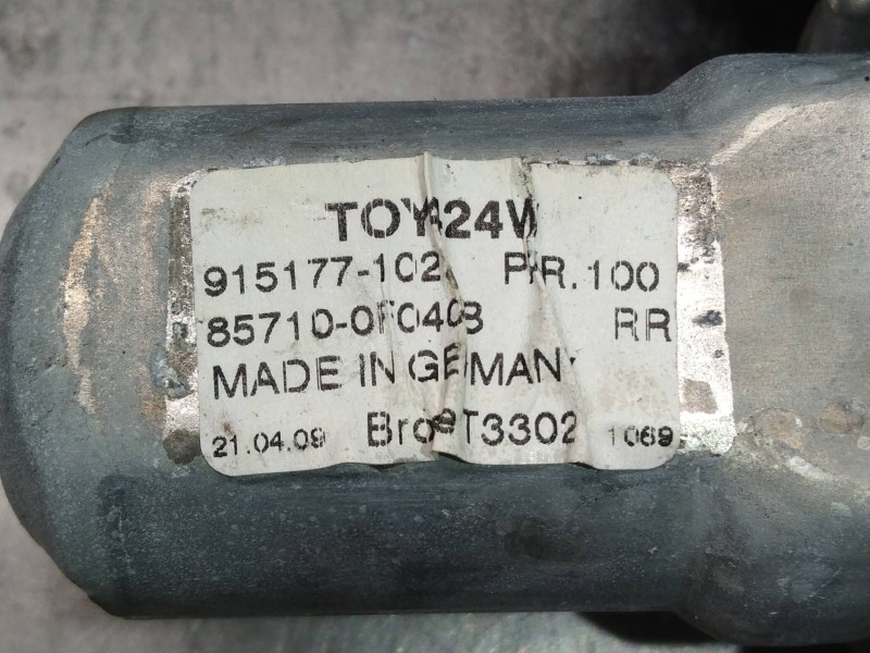 Recambio de elevalunas trasero derecho para toyota verso advance referencia OEM IAM 857100F040B 915177102 