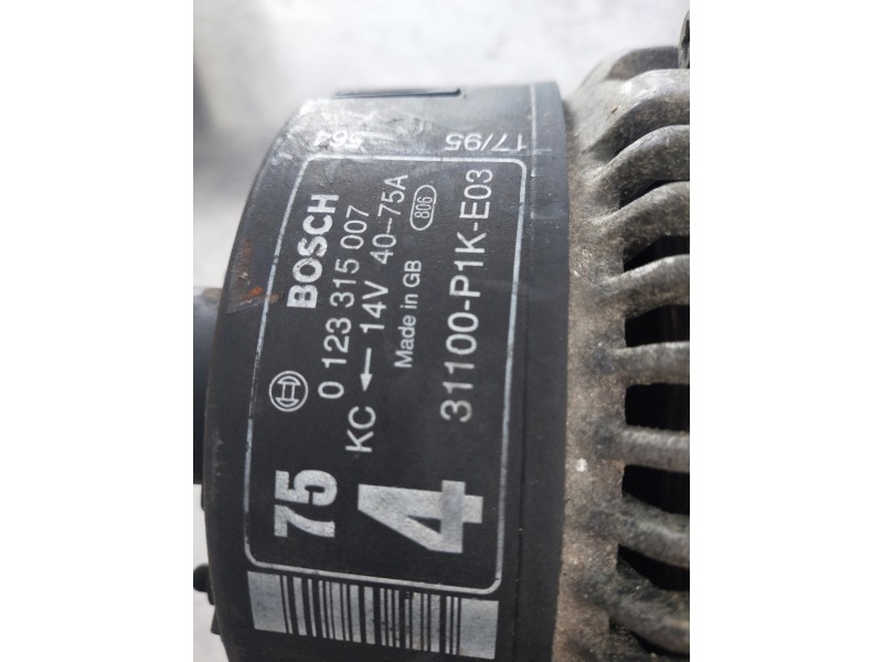 Recambio de alternador para honda civic coupe (ej6/8) referencia OEM IAM 0123315007 BOSCH 
