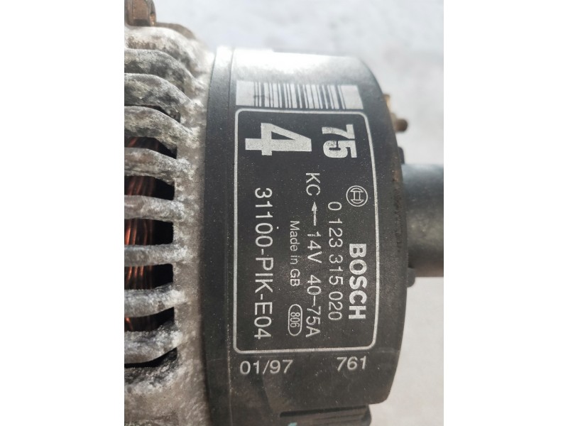Recambio de alternador para honda civic coupe (ej6/8) 1.6 ls (ej6) referencia OEM IAM 0123315020 BOSCH 