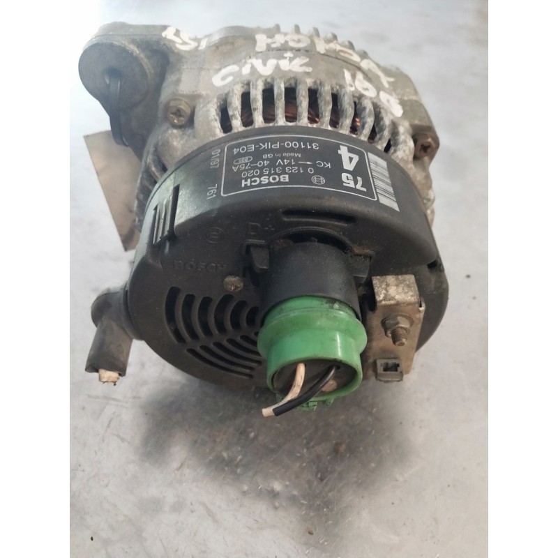 Recambio de alternador para honda civic coupe (ej6/8) 1.6 ls (ej6) referencia OEM IAM 0123315020 BOSCH 