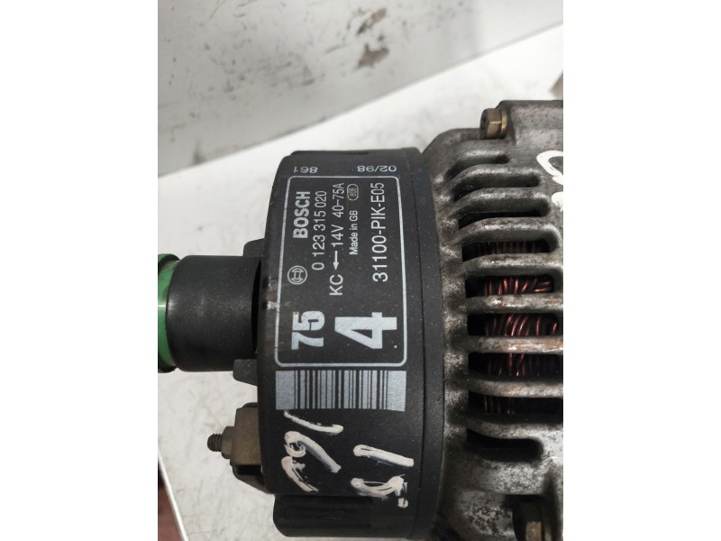 Recambio de alternador para honda civic berlina (eg/eh) 1.5 lsi pro-tec coupe referencia OEM IAM 0123315020 BOSCH 