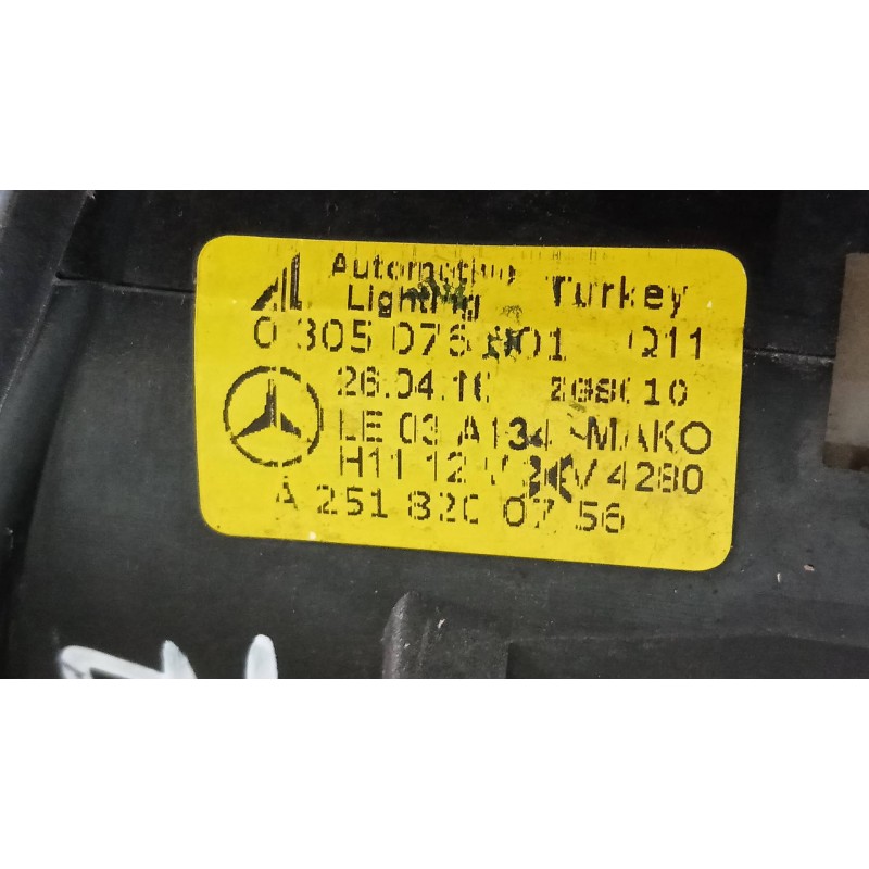 Recambio de faro antiniebla izquierdo para mercedes clase c (w204) berlina c 200 cdi blueefficiency (204.001) referencia OEM IAM