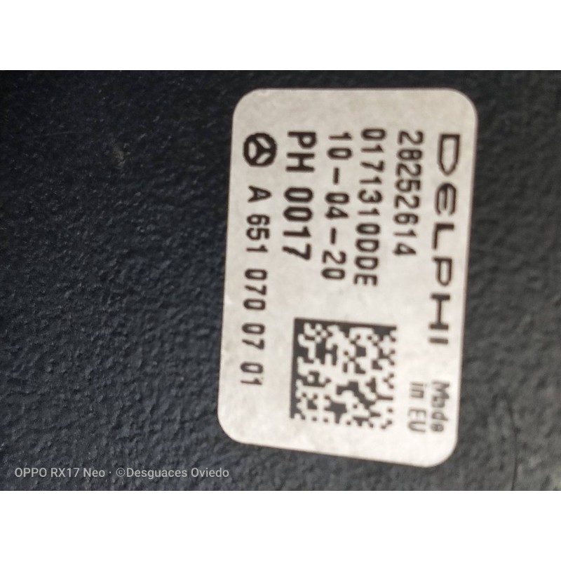 Recambio de bomba inyeccion para mercedes clase c (w204) berlina c 200 cdi blueefficiency (204.001) referencia OEM IAM A65107007