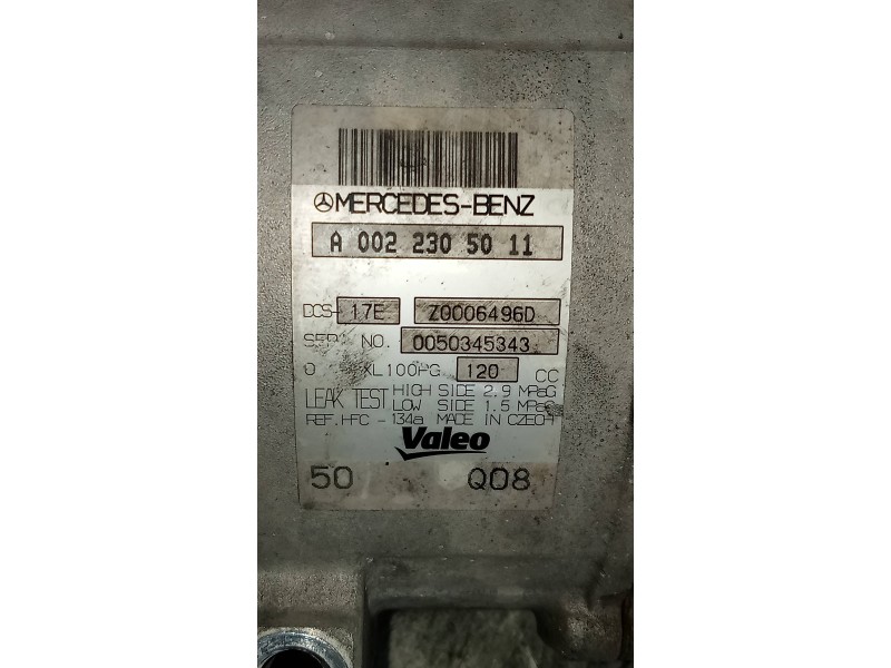 Recambio de compresor aire acondicionado para mercedes clase c (w204) berlina c 200 cdi blueefficiency (204.001) referencia OEM 