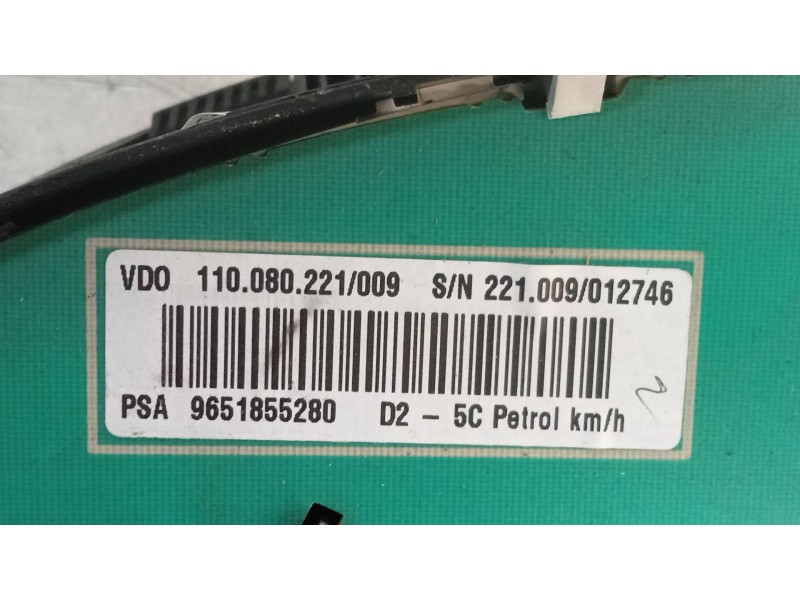 Recambio de cuadro instrumentos para peugeot 407 st sport pack referencia OEM IAM 9651855280 110080221009 