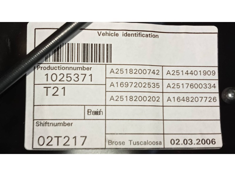 Recambio de elevalunas delantero izquierdo para mercedes clase r (w251) 320 cdi (251.022) referencia OEM IAM   