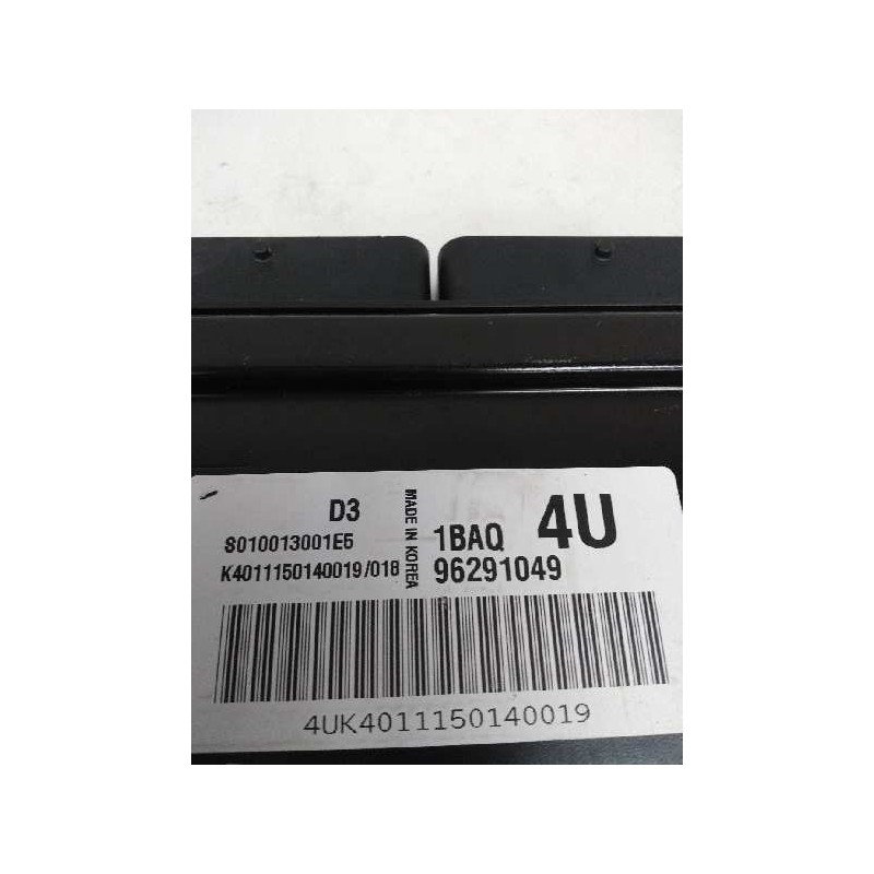 Recambio de centralita motor uce para chevrolet matiz 0.8 cat referencia OEM IAM S010013001E5 96291049 D3 1BAQ 4U