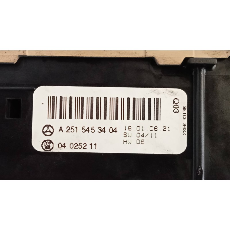 Recambio de mando luces para mercedes clase r (w251) 320 cdi (251.022) referencia OEM IAM A2515453404 04025211 