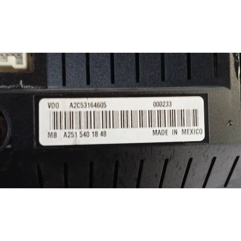 Recambio de cuadro instrumentos para mercedes clase r (w251) 320 cdi (251.022) referencia OEM IAM A2515401848 A2C53164605 A25154