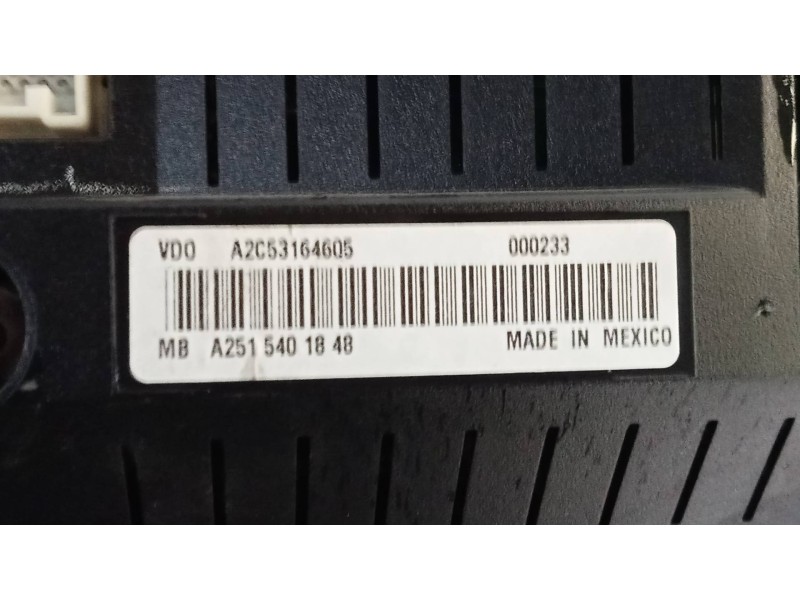 Recambio de cuadro instrumentos para mercedes clase r (w251) 320 cdi (251.022) referencia OEM IAM A2515401848 A2C53164605 A25154