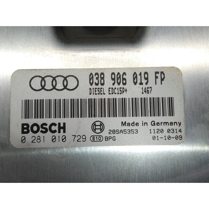 Recambio de centralita motor uce para audi a4 avant (8e) 1.9 tdi (96kw) referencia OEM IAM 0281010729 038906019FP EDC15P