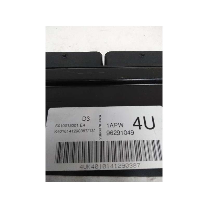 Recambio de centralita motor uce para daewoo matiz 0.8 cat referencia OEM IAM S010013001E4 96291049 D3 1APW 4U