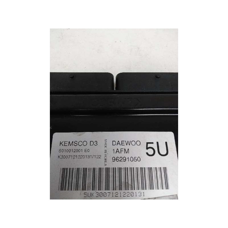 Recambio de centralita motor uce para daewoo matiz 0.8 cat referencia OEM IAM S010012001E0 96291050 D3 1AFM 5U