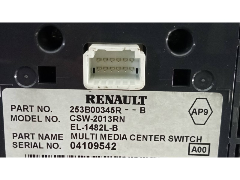Recambio de mando multifuncion para renault scenic iii grand dynamique referencia OEM IAM 253B00345R CSW2013RN 