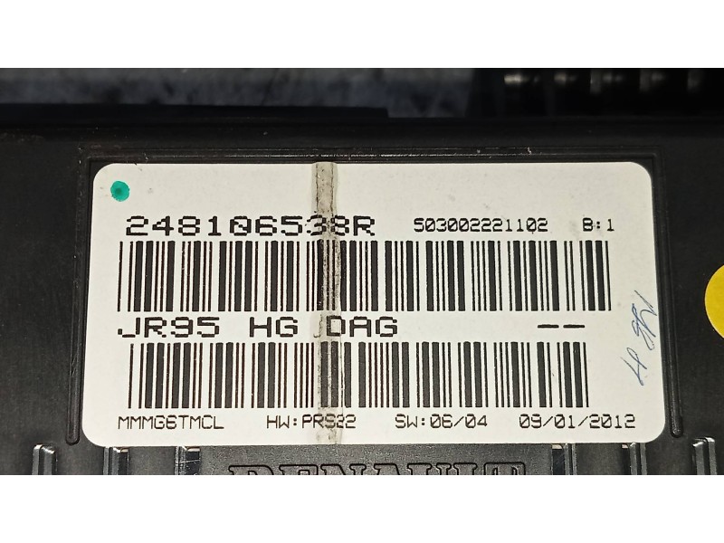 Recambio de cuadro instrumentos para renault scenic iii grand dynamique referencia OEM IAM 248106538R 503002221102 