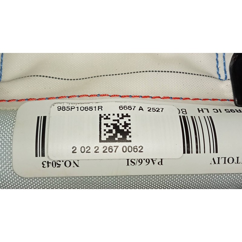 Recambio de airbag cortina delantero izquierdo para renault scenic iii grand dynamique referencia OEM IAM 985P10681R  