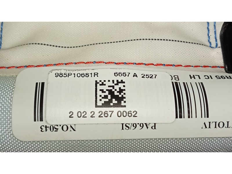 Recambio de airbag cortina delantero izquierdo para renault scenic iii grand dynamique referencia OEM IAM 985P10681R  