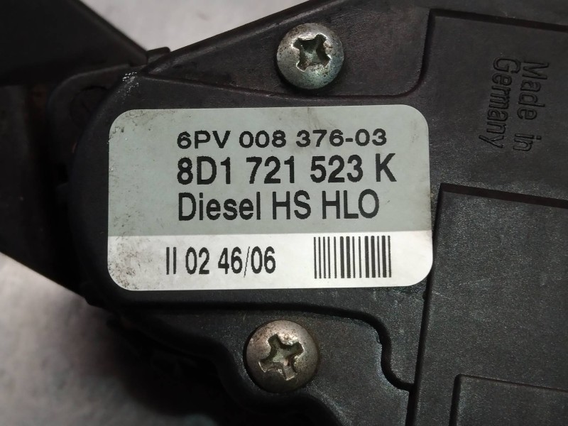 Recambio de potenciometro pedal para skoda superb (3u4) 1.9 tdi referencia OEM IAM 6PV00837603 8D1721523K 