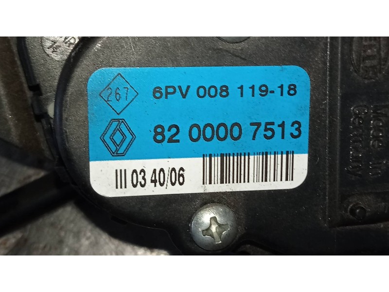 Recambio de potenciometro pedal para renault espace iv (jk0) dynamique referencia OEM IAM 8200007513 6PV00811918 
