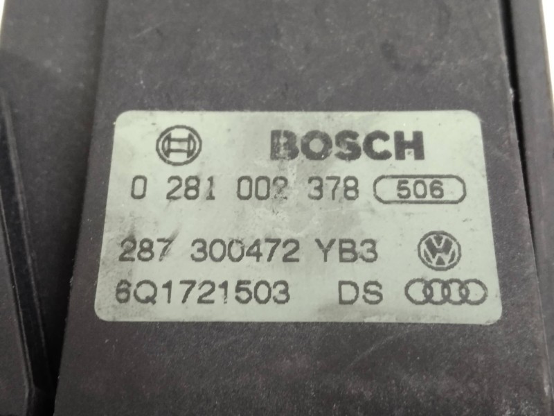 Recambio de potenciometro pedal para seat ibiza (6l1) 1.9 tdi referencia OEM IAM 0281002378 6Q1721503 