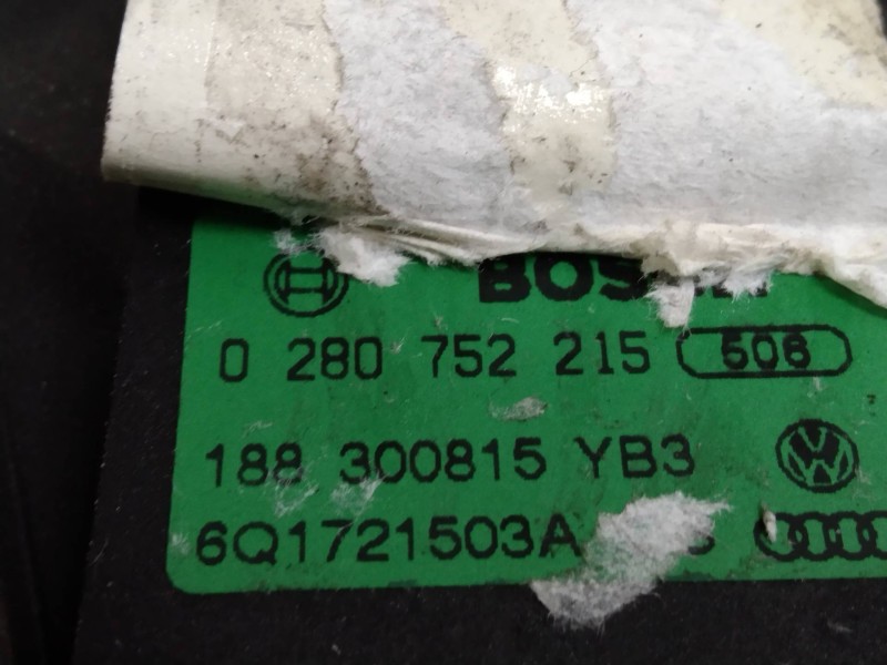 Recambio de potenciometro pedal para skoda fabia (6y2/6y3) 1.4 referencia OEM IAM 0280752215 6Q1721503A 