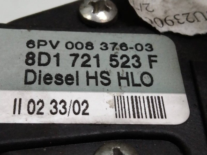 Recambio de potenciometro pedal para skoda superb (3u4) 1.9 tdi referencia OEM IAM 6PV00837603 8D1721523F 