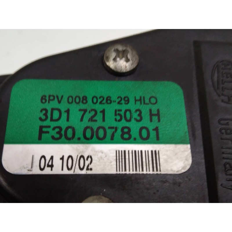 Recambio de potenciometro pedal para volkswagen phaeton (3d2/3d8) 6.0 w12 48v cat (ban) referencia OEM IAM 6PV00802629 3D1721503