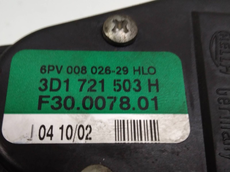 Recambio de potenciometro pedal para volkswagen phaeton (3d2/3d8) 6.0 w12 48v cat (ban) referencia OEM IAM 6PV00802629 3D1721503