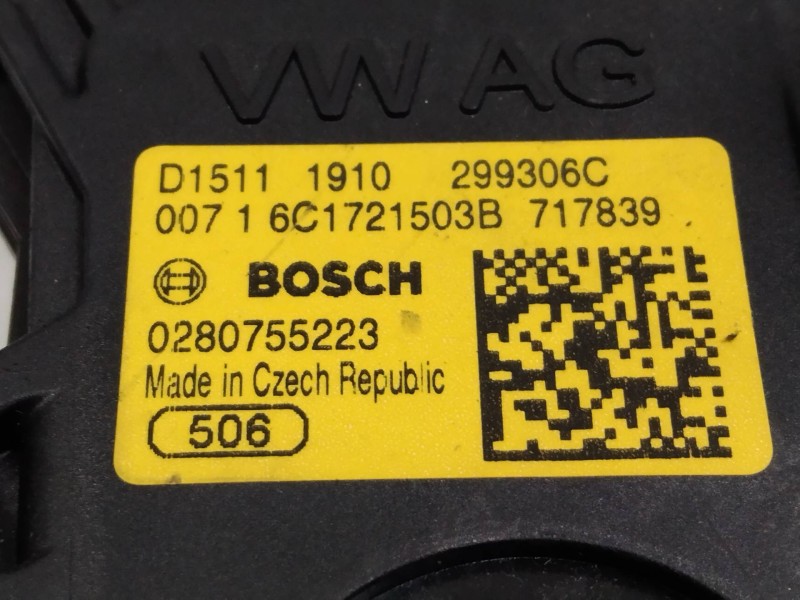 Recambio de potenciometro pedal para volkswagen polo (6c1) trendline bluemotion referencia OEM IAM 0280755223 6C1721503B 