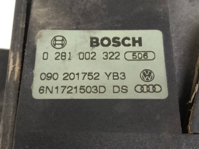 Recambio de potenciometro pedal para volkswagen polo berlina (6n2) 1.9 sdi referencia OEM IAM 0281002322 6N1721503D  Recambio de potenciometro pedal para volkswagen polo berlina (6n2) 1.9 sdi referencia OEM IAM 0281002322 6N1721503D
