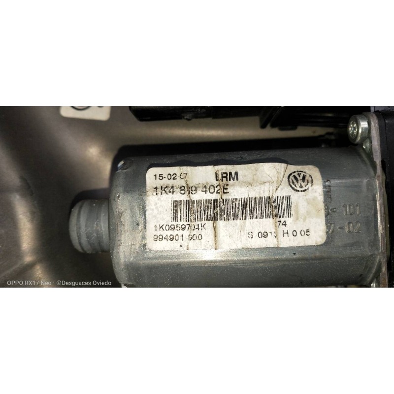 Recambio de elevalunas trasero derecho para volkswagen golf v berlina (1k1) highline referencia OEM IAM 1K4839462A 5M0839462 1K4