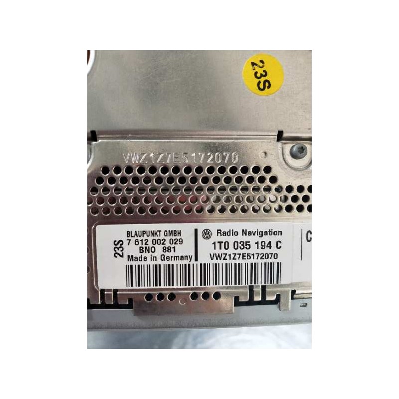 Recambio de sistema navegacion gps para volkswagen golf v berlina (1k1) gti referencia OEM IAM 7612002029 1T0035194C BNO 881