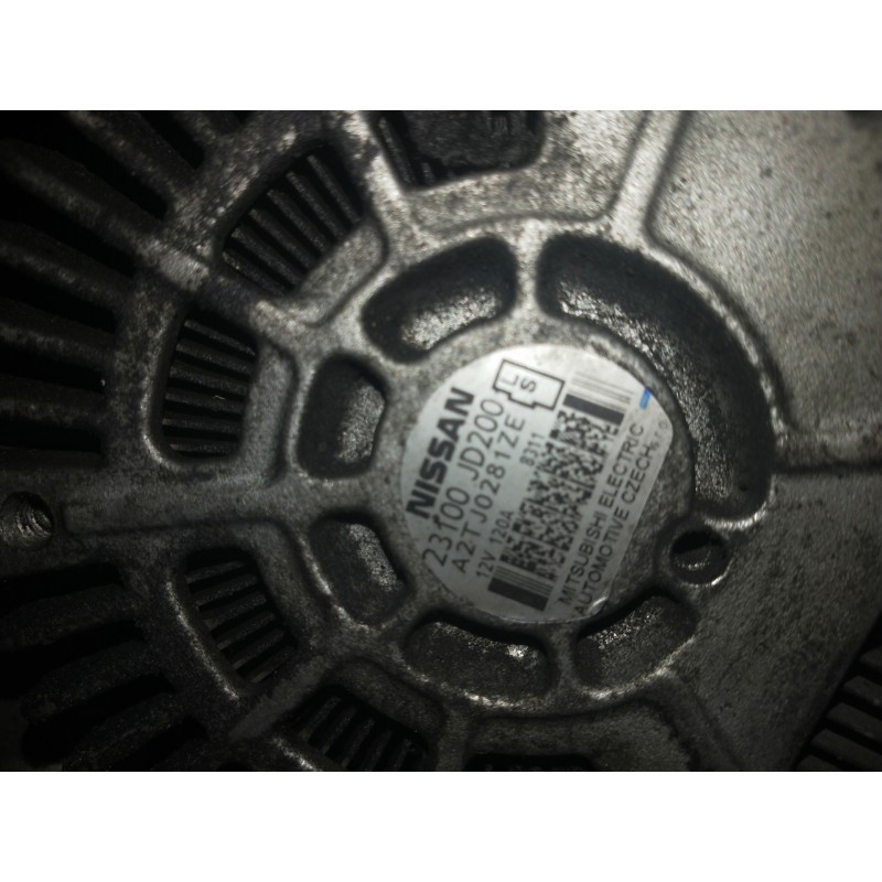 Recambio de alternador para nissan qashqai (j10) backstage referencia OEM IAM 23100JD200  