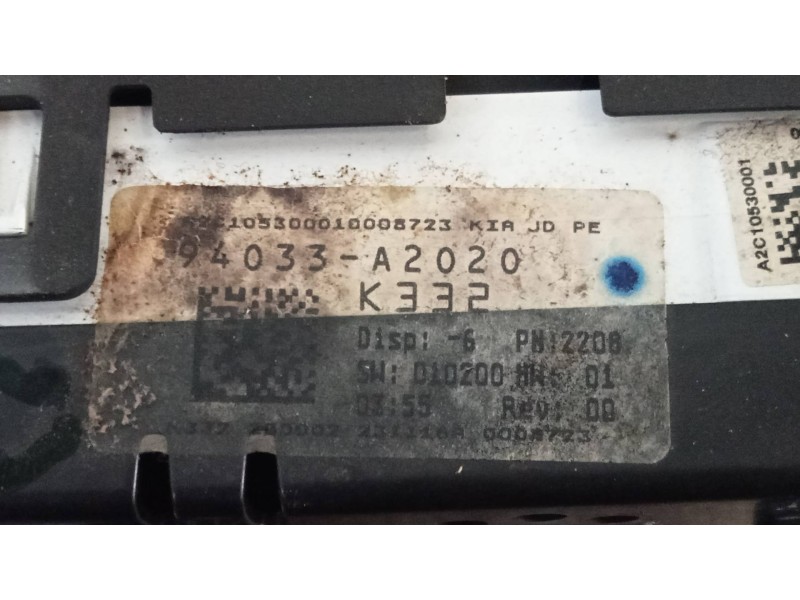 Recambio de cuadro instrumentos para kia cee´d x-tech referencia OEM IAM 94033A2020  