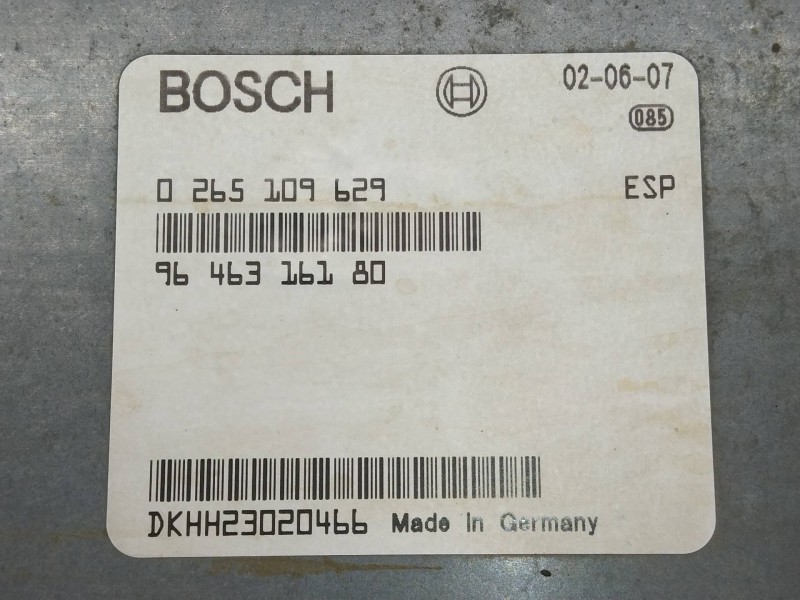 Recambio de centralita abs para peugeot 607 (s1) básico referencia OEM IAM 0265109629 9646316180 
