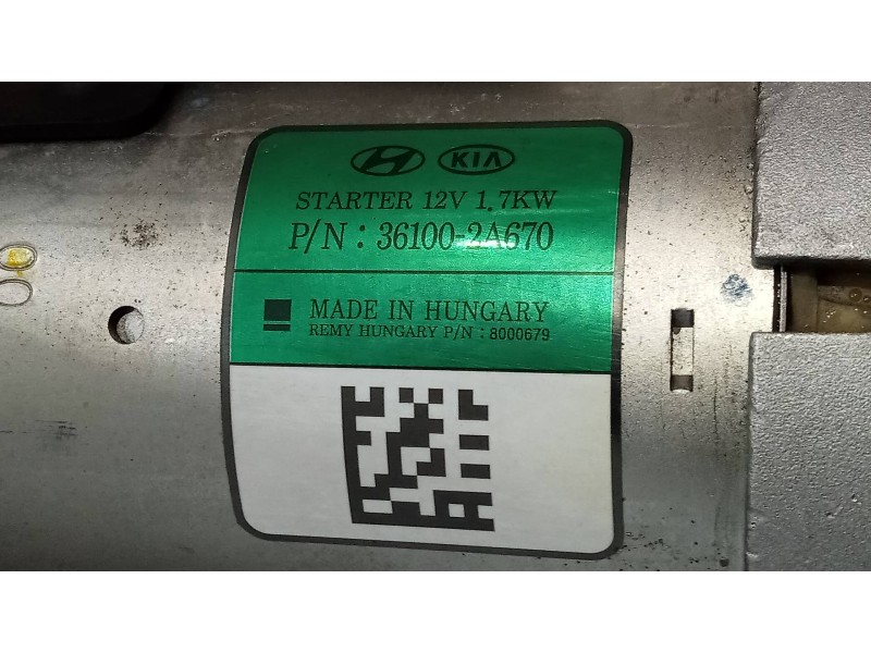 Recambio de motor arranque para kia cee´d x-tech referencia OEM IAM 361002A670  