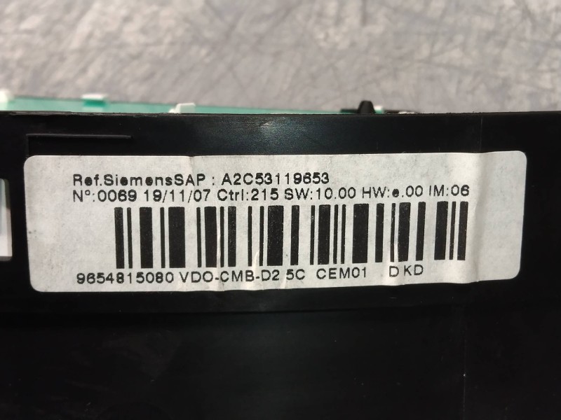 Recambio de cuadro instrumentos para peugeot 407 coupe pack referencia OEM IAM 9654815080 A2C53119653 