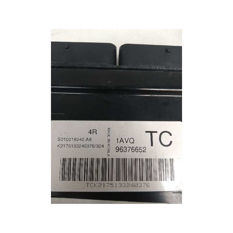 Recambio de centralita motor uce para daewoo kalos 1.2 cat referencia OEM IAM S010016040A8 96376652 4R 1AVQ TC