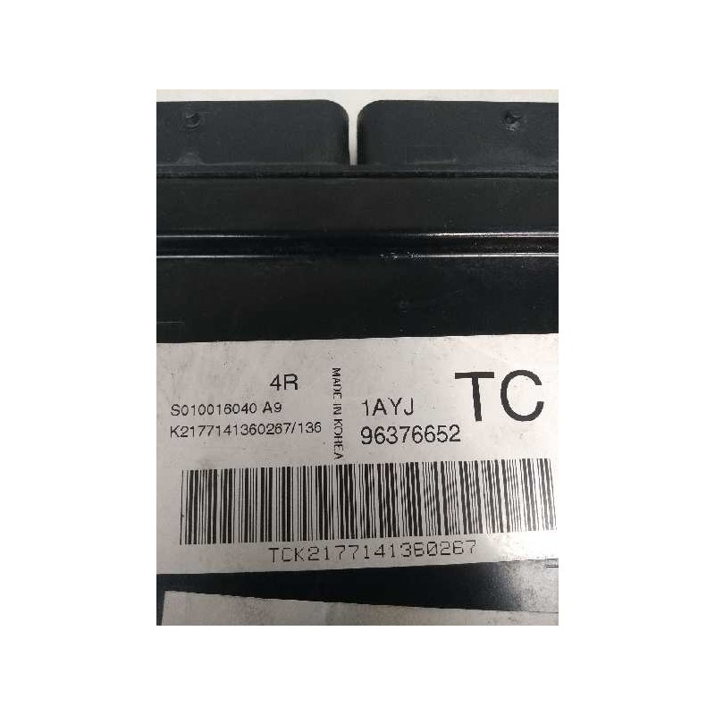 Recambio de centralita motor uce para daewoo kalos 1.2 cat referencia OEM IAM S010016040A9 96376652 4R 1AYJ TC