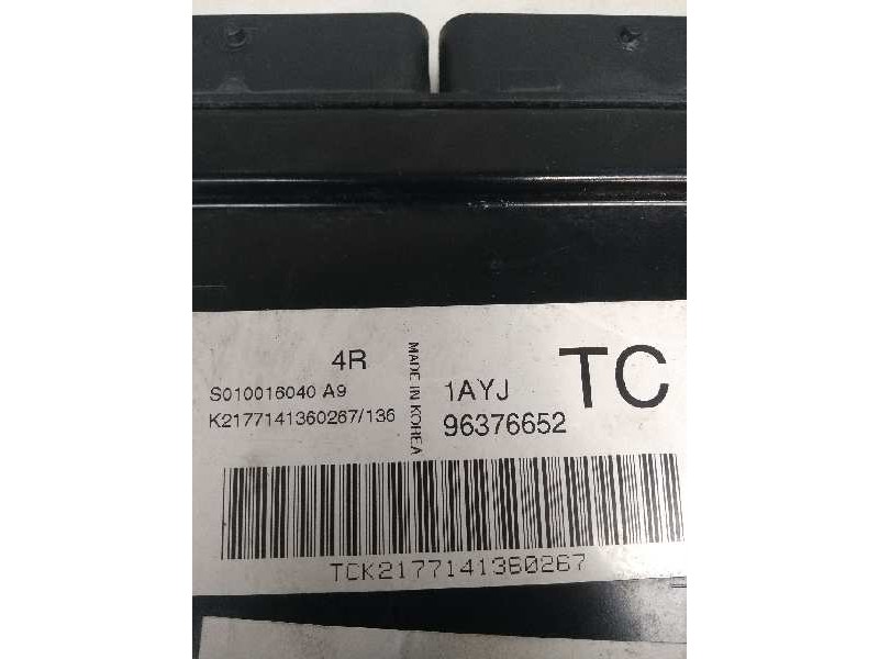 Recambio de centralita motor uce para daewoo kalos 1.2 cat referencia OEM IAM S010016040A9 96376652 4R 1AYJ TC