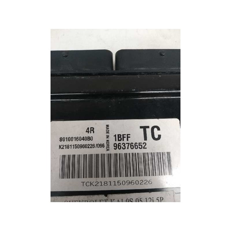 Recambio de centralita motor uce para chevrolet kalos 1.2 cat referencia OEM IAM S010016040B0 96376652 4R 1BFF TC