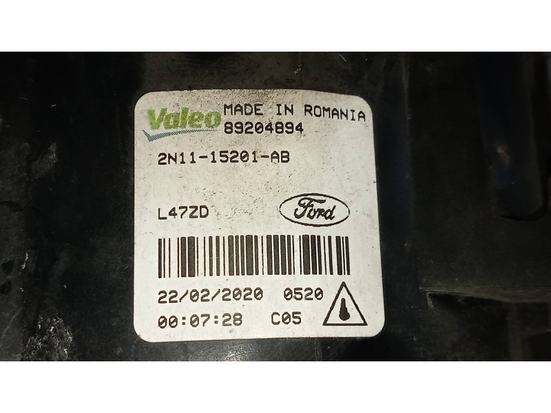 Recambio de faro antiniebla izquierdo para ford transit courier trend referencia OEM IAM 2N1115201AB 89204894 