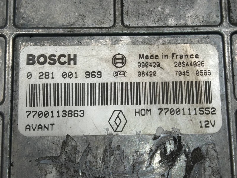 Recambio de centralita motor uce para renault megane i fase 2 berlina (ba0) 1.9 dti diesel cat referencia OEM IAM 0281001969 770